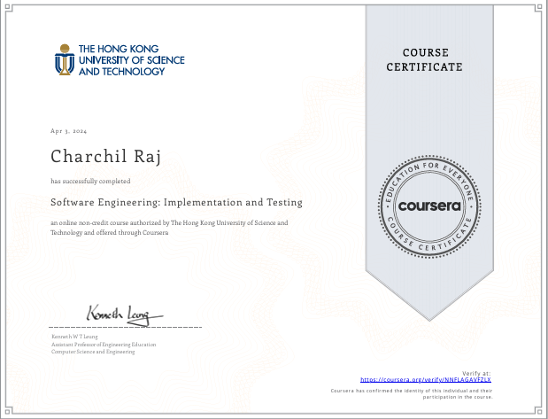 Software Engineering Certificate